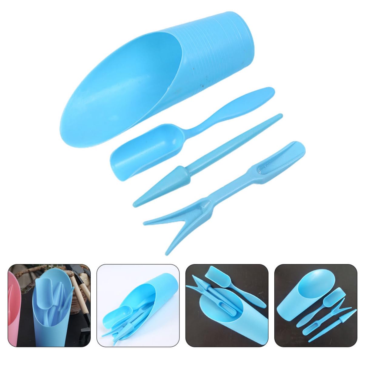 Gardening Tools Usa - 4 adet/takım, Plastik Dayanıklı Kova kürek