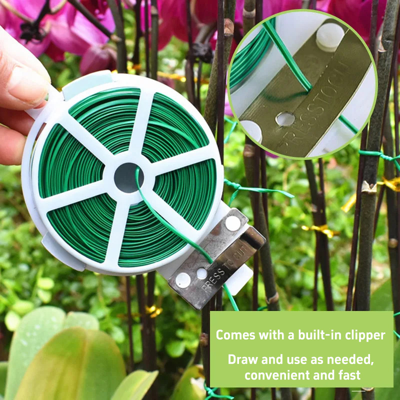 Garden Wire Twist Tie - Bahçe Bitkisi Bükülebilir Bağlar Yeniden Kullanılabilir