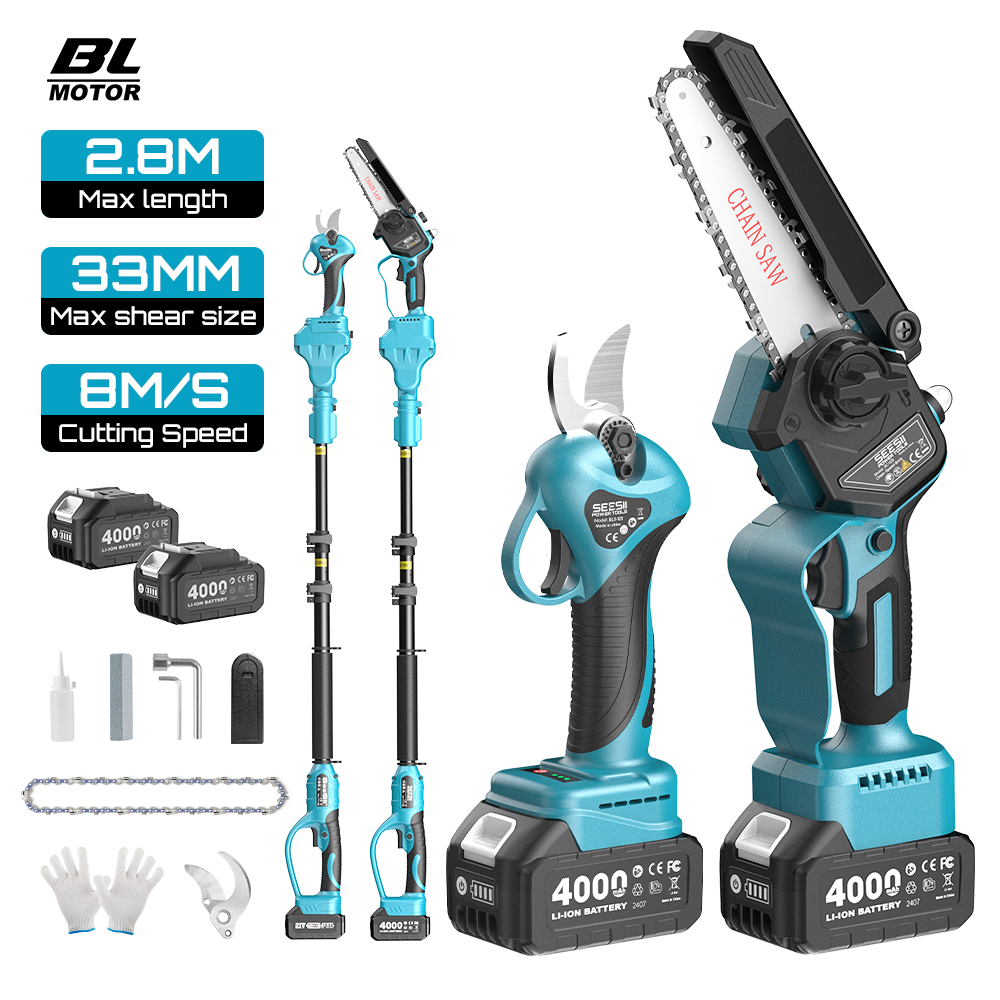 Gardening Tools Basic - Seesii 3'ü 1 Arada Fırçasız Teleskopik