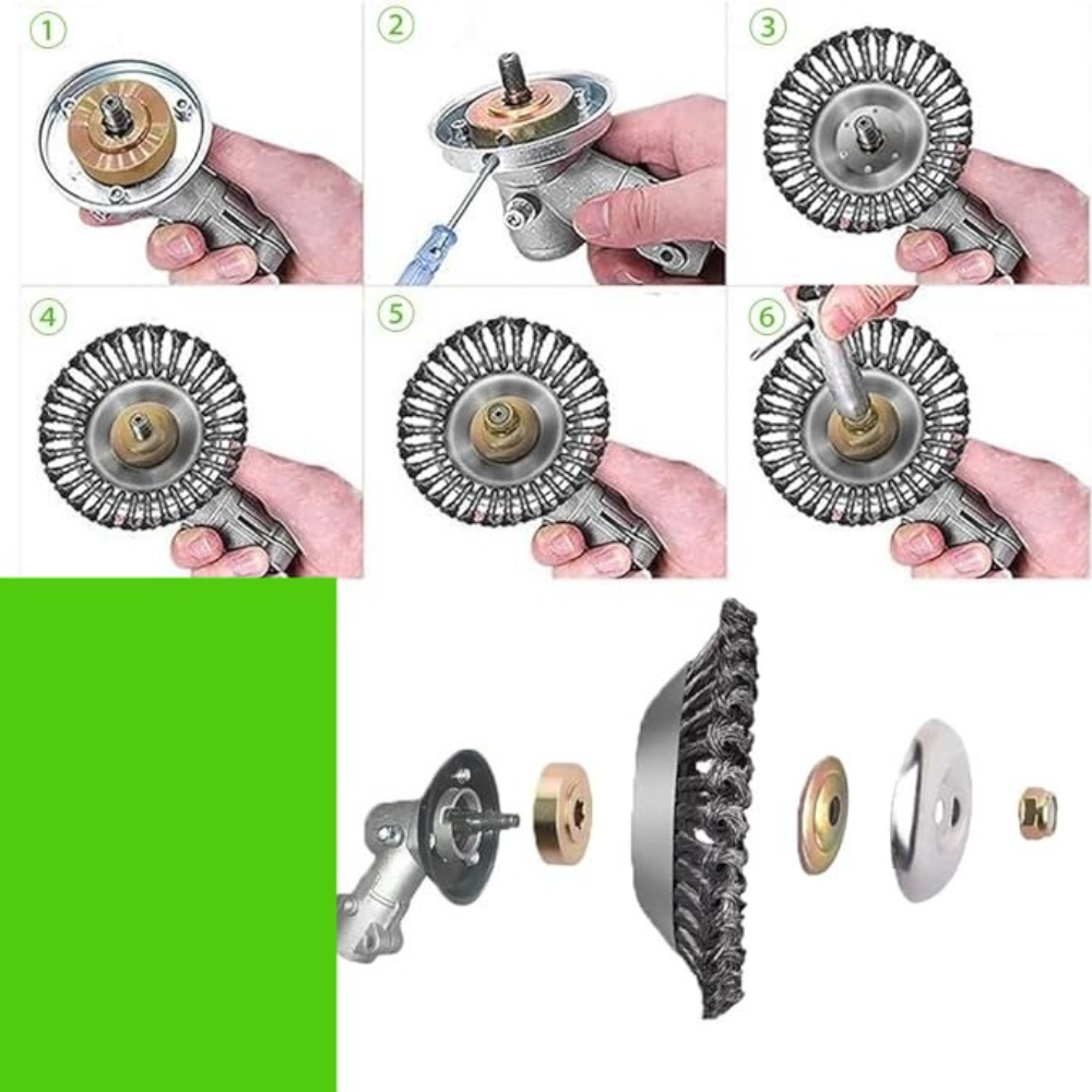 4/6/10 inç Çelik Tel Fırça Çim - Gardening Tools Basic incelemesi ve fiyatı