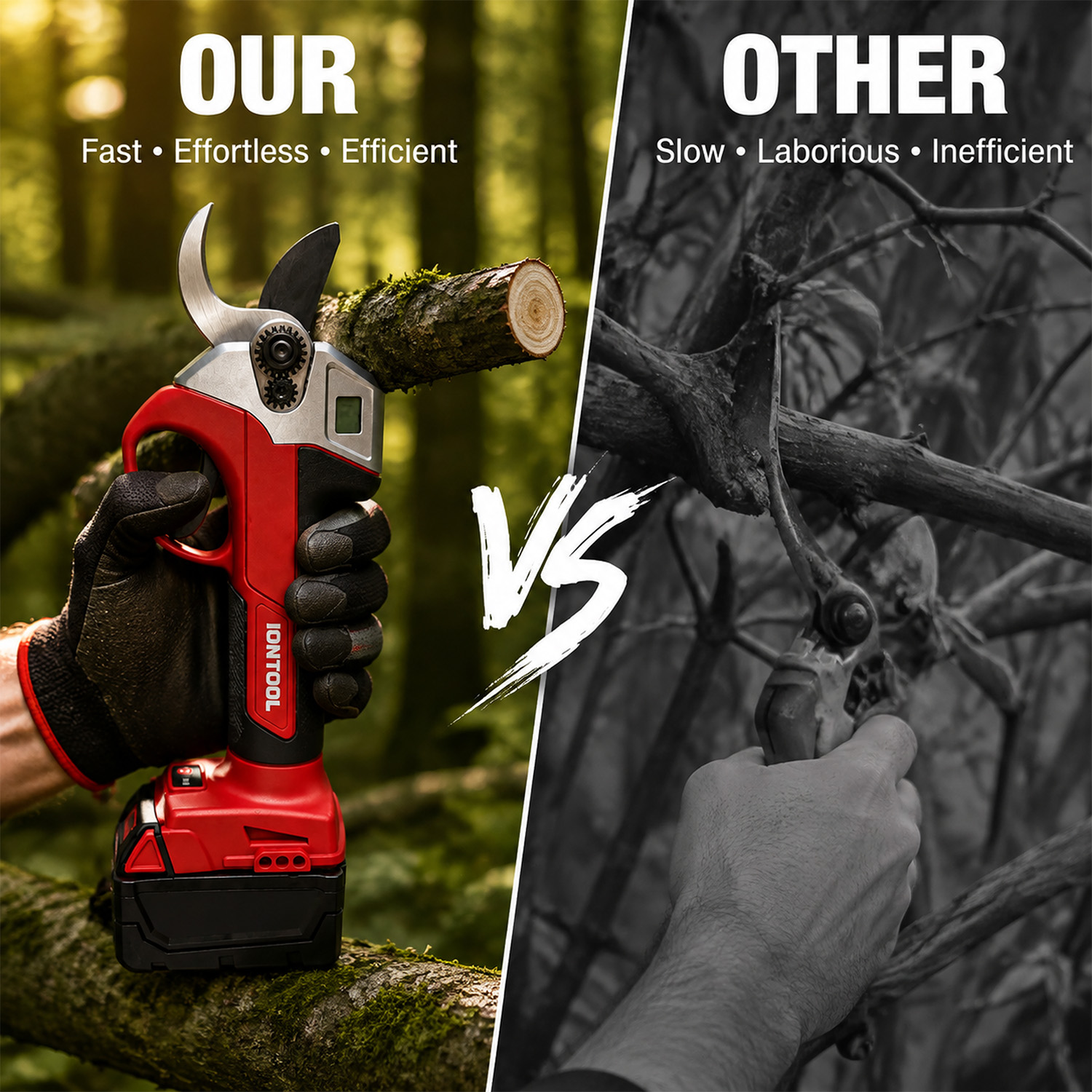 IONTOOL Kırmızı Kablosuz Budam - Gardening Tools Scissors incelemesi ve fiyatı