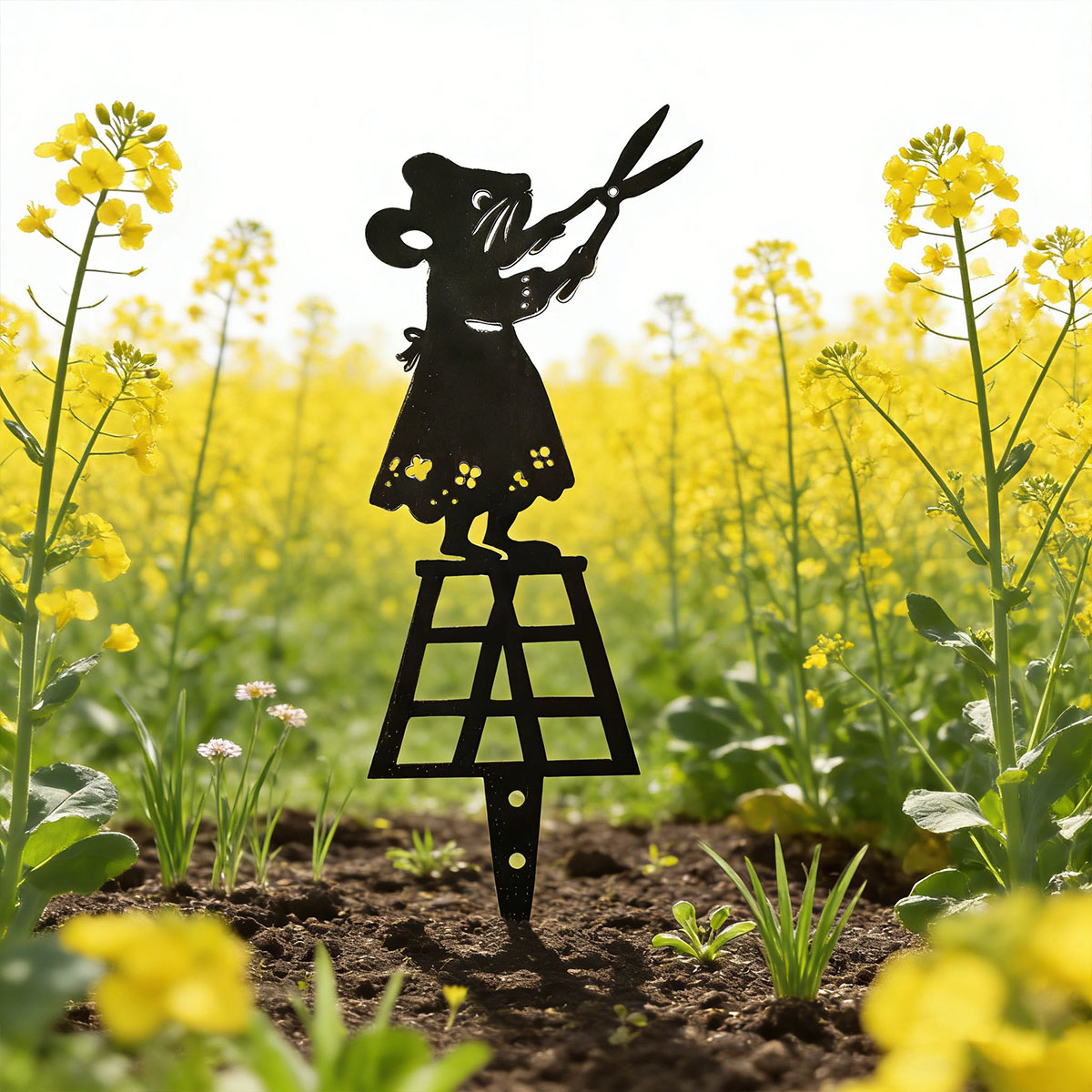 Siyah Siluet Çizgili Metal Bah - Gardening Tools Usa incelemesi ve fiyatı